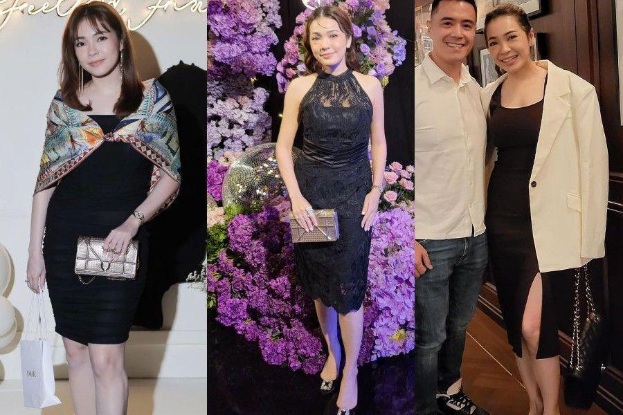 7 Baju Pesta Bertema Hitam atau Putih ala Maya Septha, Super Simpel