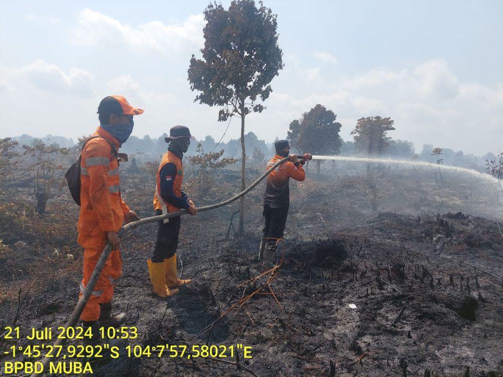 Selama 3 Hari, Karhutla di Bayung Lencir Muba Meluas Sampai 46 Hektar