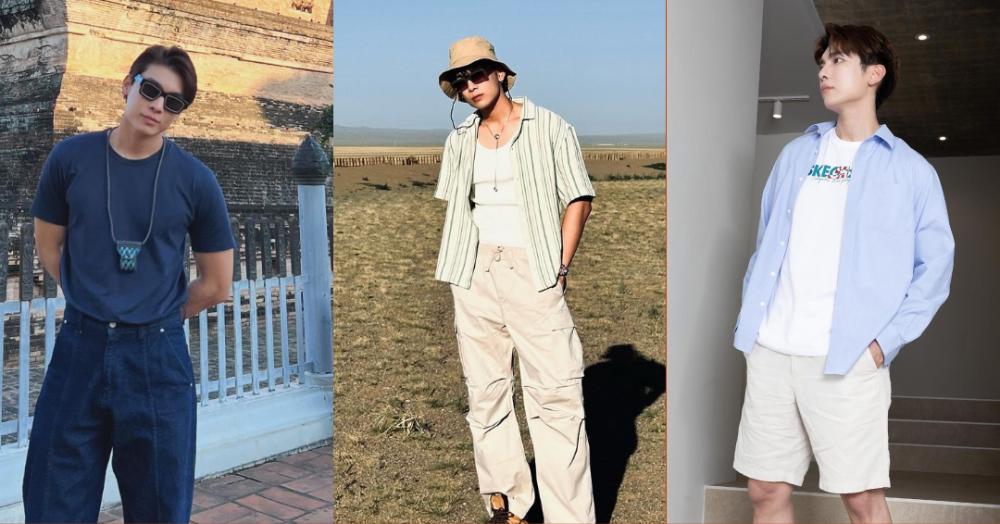 7 Mix and Match Outfit Traveling ala Mew Suppasit, Nyaman!