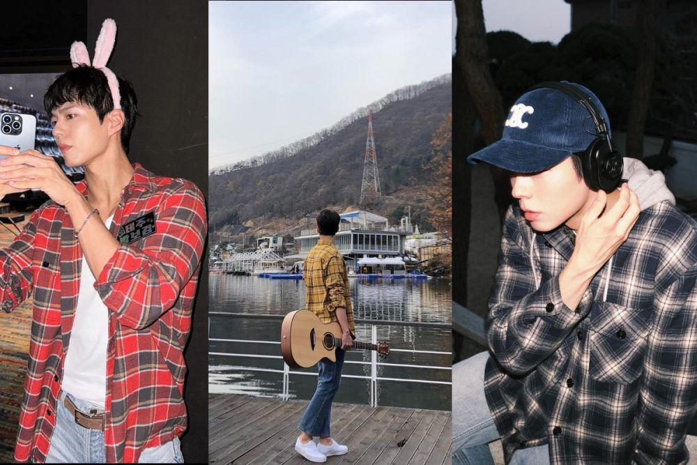 7 Ide Mix and Match Kemeja Kotak-Kotak ala Park Bo Gum, Manis!