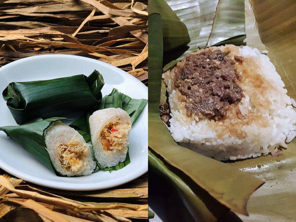 ilustrasi lemper dan pastil (commons.wikimedia.org/Naeniharseel | commons.wikimedia.org/Obsidian_Soul)