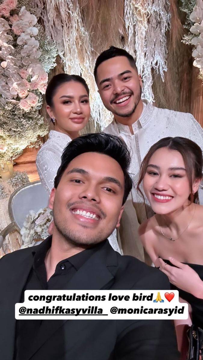 potret artis di resepsi Monica Putri (instagram.com/thariqhalilintar)