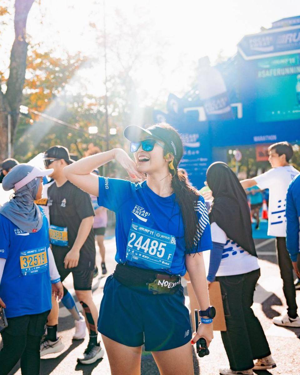 potret Febby Rastanty ikut marathon di Bandung (instagram.com/febbyrastanty)