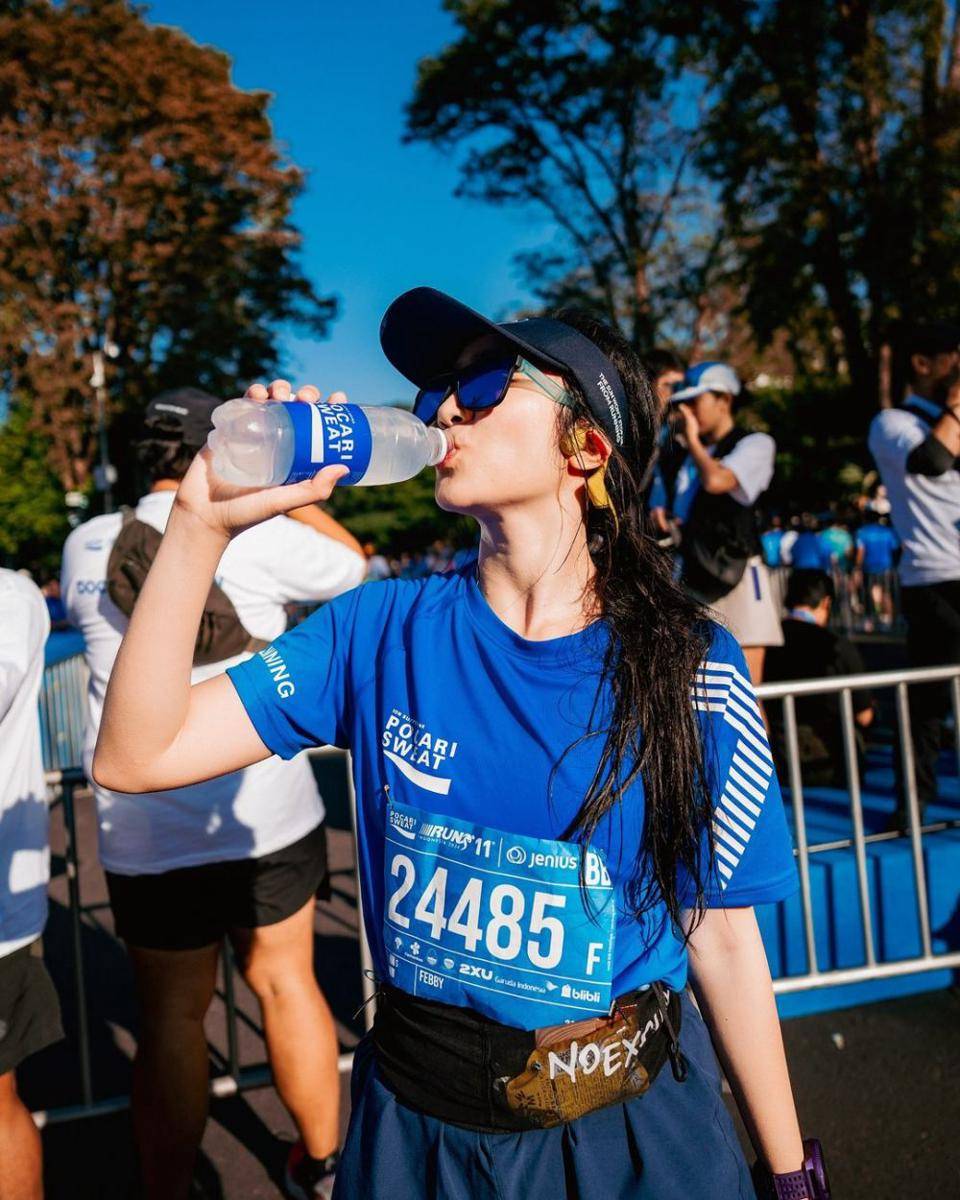 potret Febby Rastanty ikut marathon di Bandung (instagram.com/febbyrastanty)