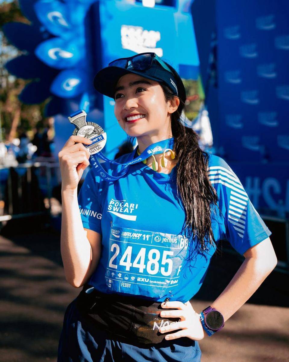 potret Febby Rastanty ikut marathon di Bandung (instagram.com/febbyrastanty)