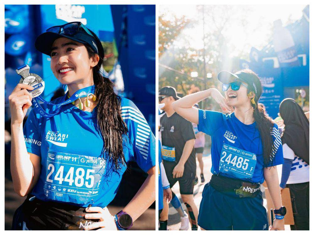 potret Febby Rastanty ikut marathon di Bandung (instagram.com/febbyrastanty)