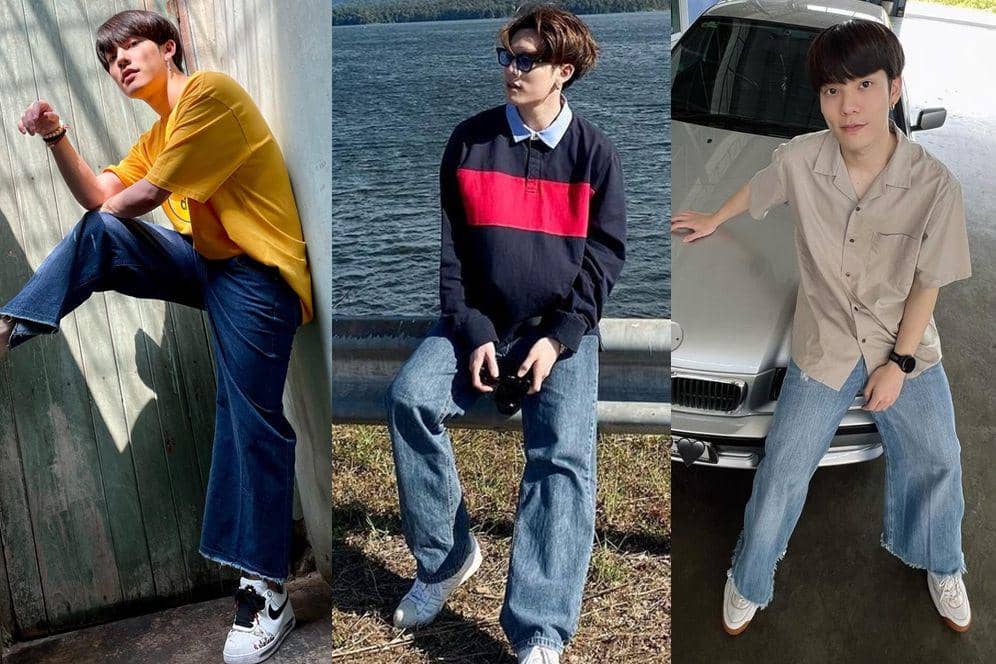 12 Ide Padu Padan Celana Jeans ala Panuwat Kerdthongtave, Charming!