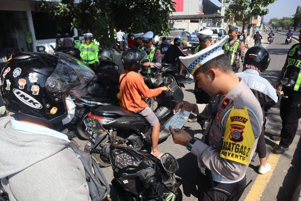 Sepekan, Polisi Tilang Ribuan Pelanggar Lalu lintas di Bantul