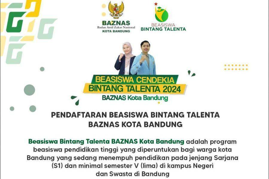 Beasiswa Bintang Talenta BAZNAS (instagram.com/baznaskotabandung)