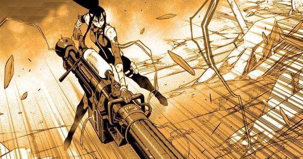 Mina mendapat senjata pribadinya ( Dok. Shueisha / Kaiju No. 8 )