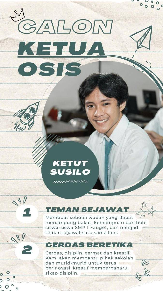 Contoh Poster Pemilihan Ketua OSIS. (canva.com/hyperine.design)