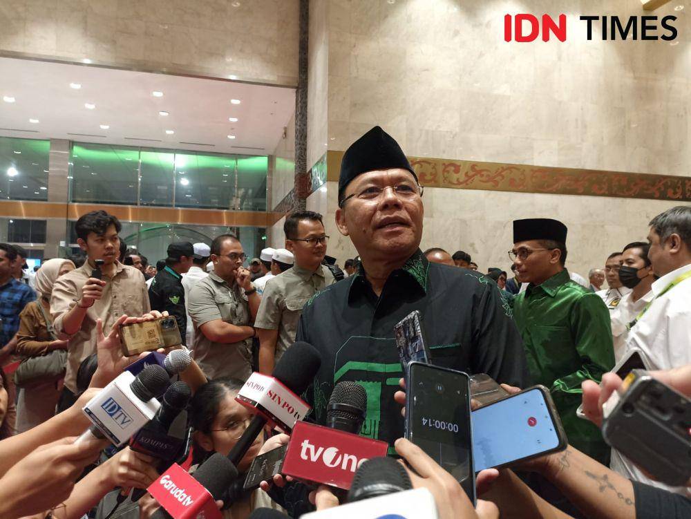 Plt Ketua Umum PPP Muhammad Mardiono saat menghadiri acara Harlah ke-26 dan Mukernas PKB. (IDN Times/Amir Faisol)