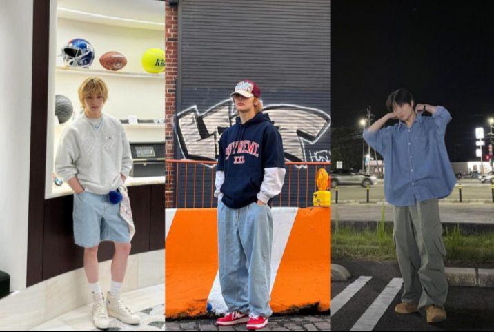 9 Padu Padan Outfit Nuansa Biru ala I.N Stray Kids, Modis Kekinian!
