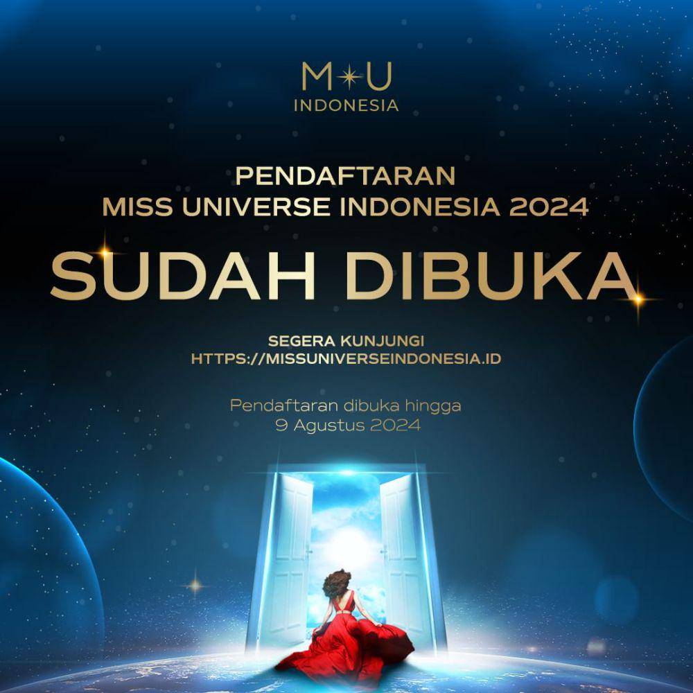Poster Pendaftaran Miss Universe Indonesia 2024 Telah Dibuka (Instagram.com/missuniverseindonesia2024)