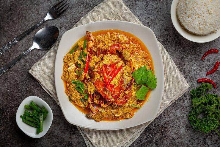 ilustrasi chili crab (freepik.com/jcomp)