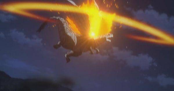 Natsu memukul Motherglare ( Dok. A-1 Pictures / Fairy Tail)