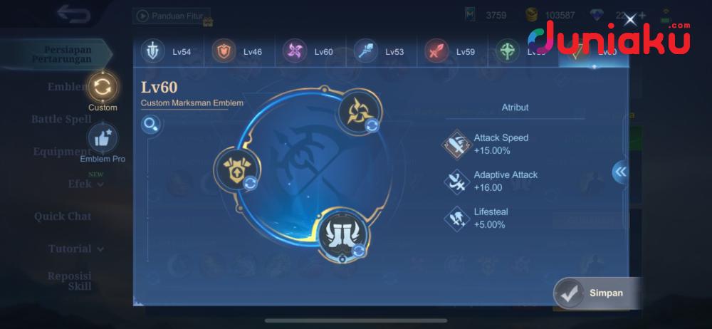 Build Layla Tersakit 2025 - Emblem Layla tersakit 2025