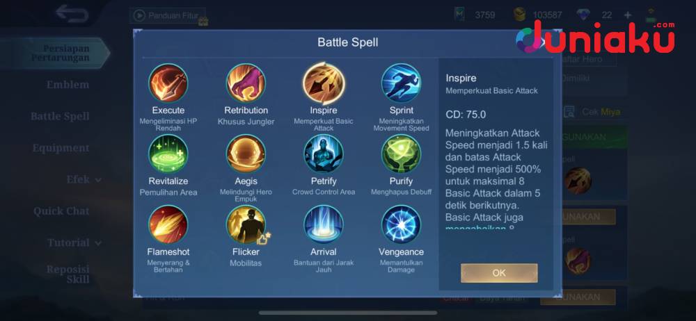 Build Miya Tersakit 2025 - Battle Spell Miya tersakit 2025