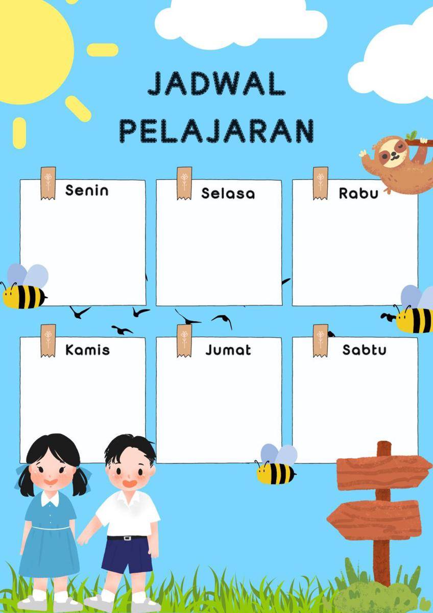 lockscreen jadwal pelajaran kosong (canva.com/sudiasih_studio)