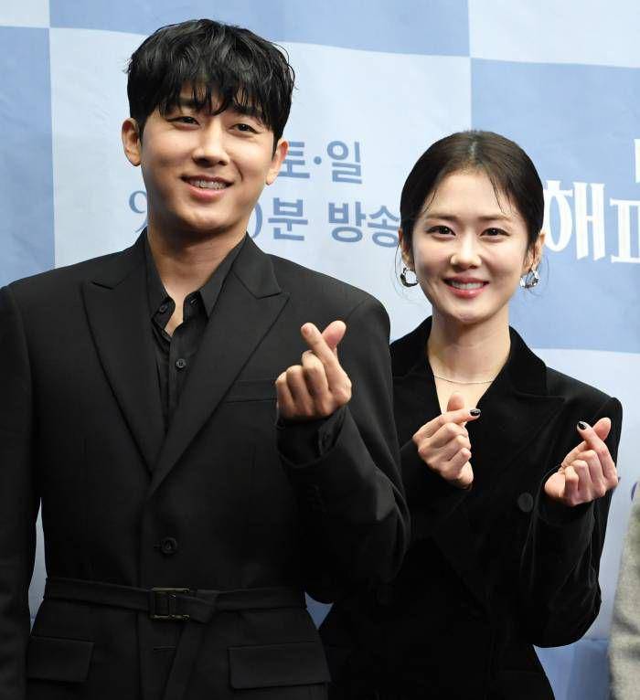 Son Ho Jun dan Jang Na Ra di press conference drama My Happy Ending (dok. TV Chosun/My Happy Ending)