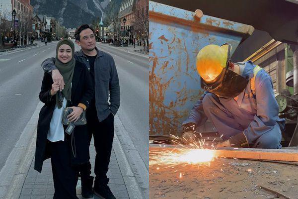 7 Potret Tengku Firmansyah Kerja di Pabrik Besi Kanada