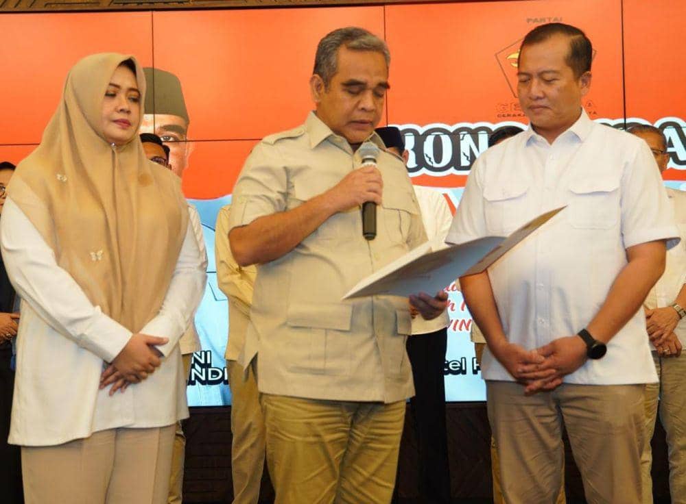 Bakal Calon Gubernur Provinsi Nusa Tenggara Barat (NTB), Lalu Muhamad Iqbal saat mendapat dukungan dari Gerindra (dok. Istimewa)