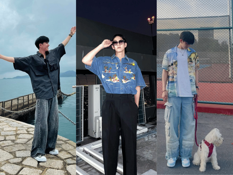 7 Inspirasi OOTD Kemeja Lengan Pendek ala Sea Tawinan, Look Stylish!