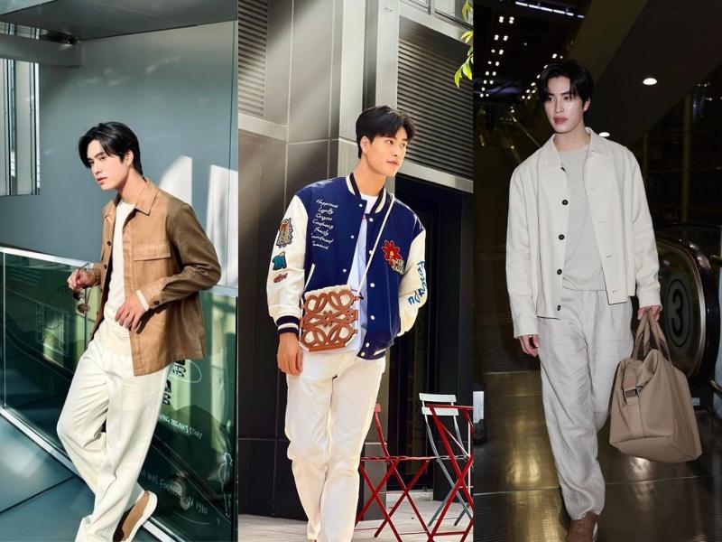 8 Inspirasi Outfit Long Pants Putih ala Gemini Norawit, Classy!