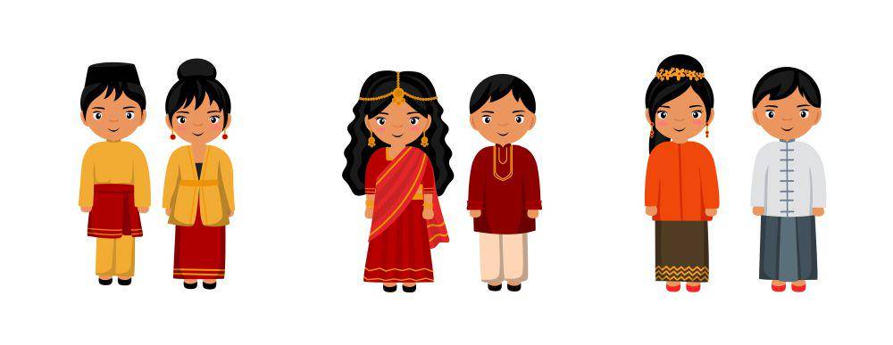 Ilustrasi anak-anak memakai pakaian adat. Freepik/Jcomp