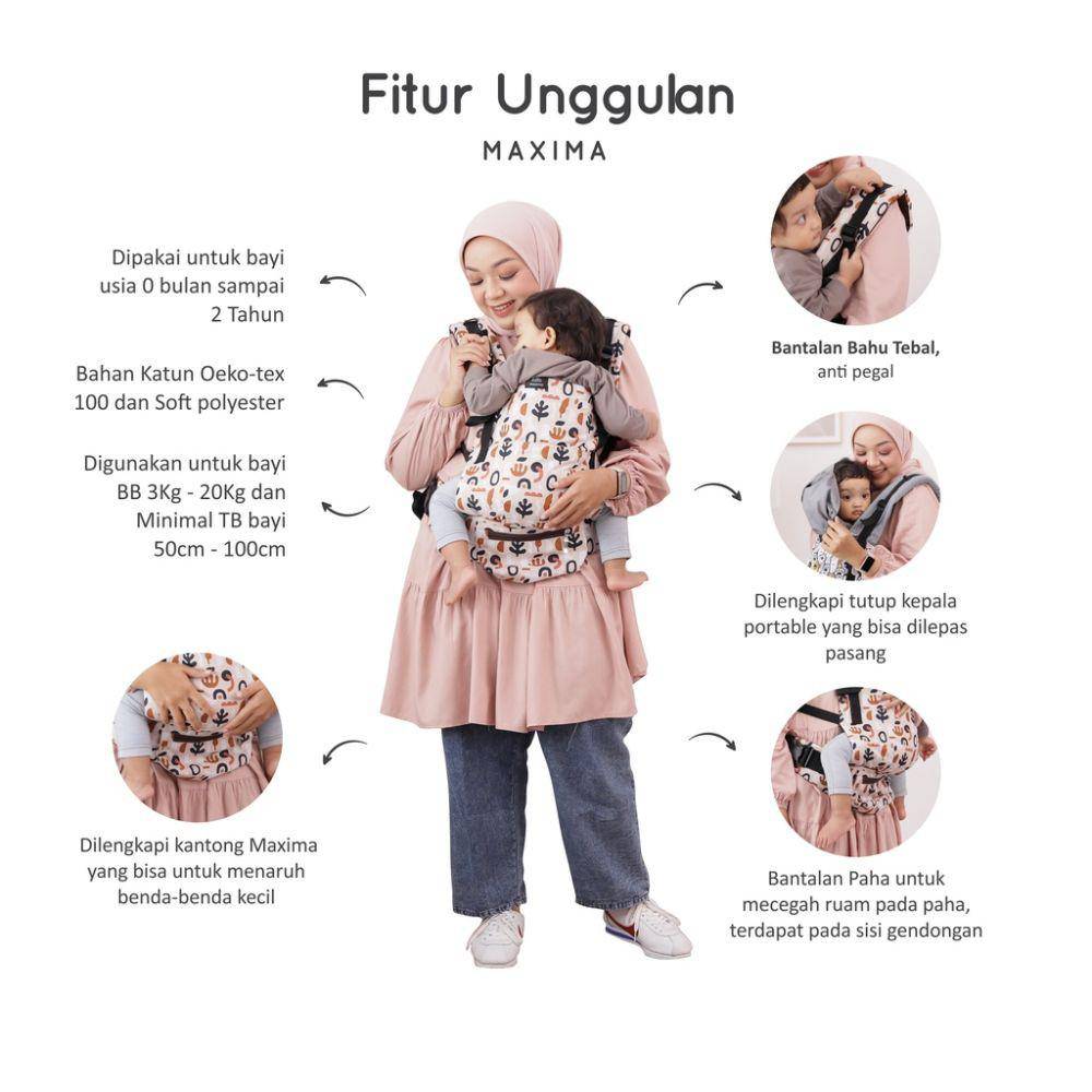 Rekomendasi gendongan m shape (Shopee.co.id/Nana Babycarrier Official Shop)