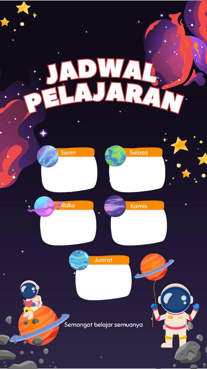 lockscreen jadwal pelajaran kosong (canva.com/muhammad nasihin's team)