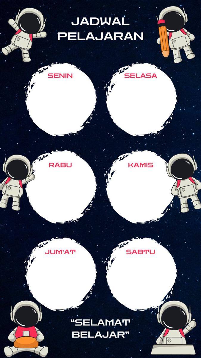lockscreen jadwal pelajaran kosong (canva.com/feydesign)