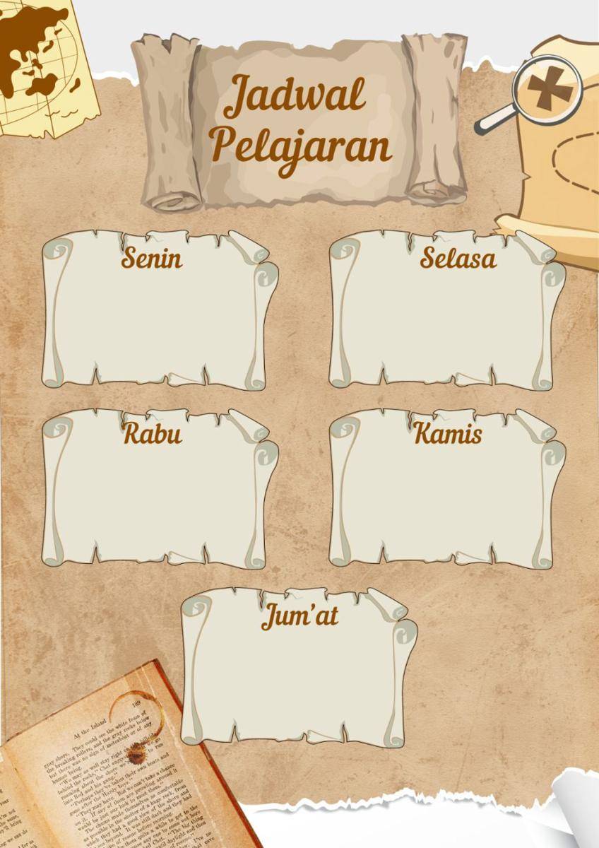 lockscreen jadwal pelajaran kosong (canva.com/Femoza Studio)