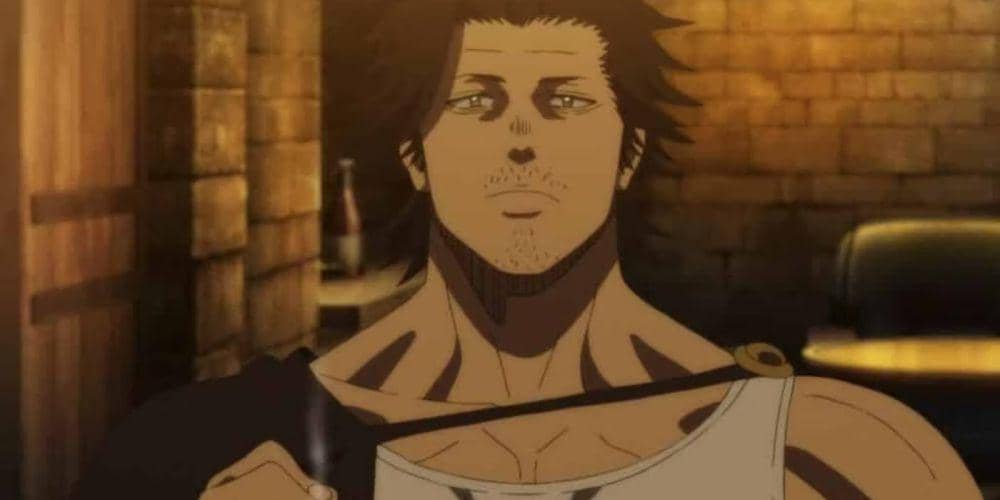 Yami Sukehiro karakter Black Clover (dok. Shounen Jump, Pierrot/Black Clover)