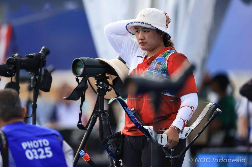 Tim panahan putri di Olimpiade Paris 2024. (Dok. KOI).
