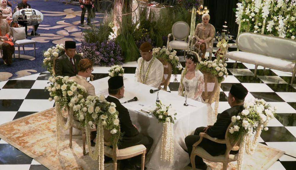 Akad nikah Thariq Halilintar dan Aaliyah Massaid. (Youtube.com/Thariq Halilintar)