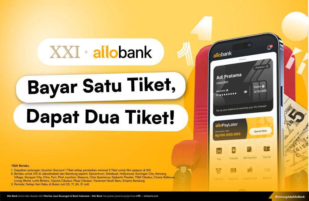 Promo XXI Beli 2 Bayar 1 Allobank (allobank.com)