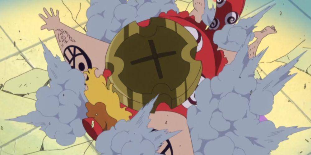 cuplikan Machvise menggunakan buah iblis Ton Ton no Mi (dok. Eiichiro Oda, Toei Animation/One Piece)
