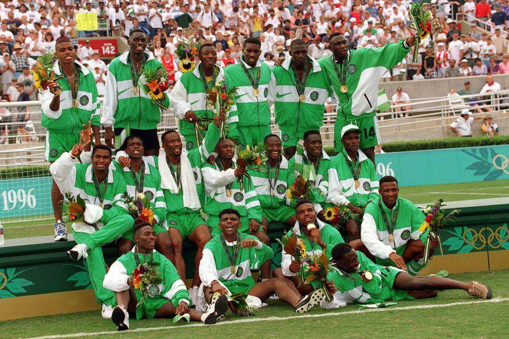 Nigeria meraih emas di Olimpiade 1996. (twitter.com/FIFAcom)