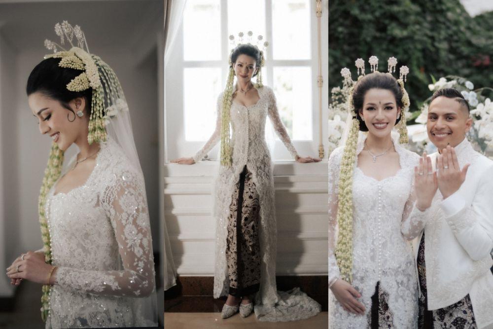10 Style Kebaya dan Makeup Akad Nikah Susan Sameh, Gaya Sunda Modern