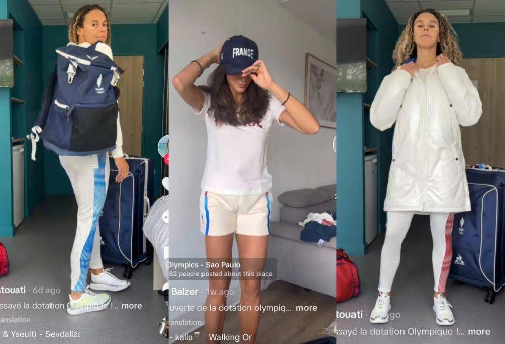 isi Athlete Kit di Olimpiade Paris 2024 (tiktok.com/Sara Balzer | tiktok.com/assiatouati)