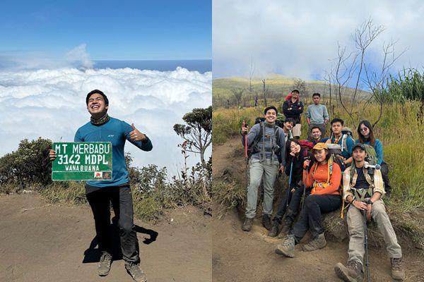 7 Potret Jerome Polin Mendaki Gunung Merbabu, Sempat Mau Menyerah
