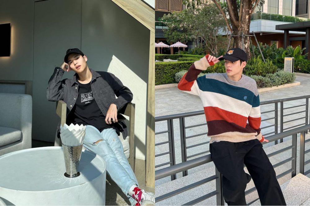 7 Outfit Padu Padan Baseball Cap ala Poon Mitpakdee, Cool Abis!