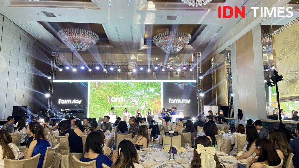Grand Launching Farmstay yang berlangsung pada Kamis (25/3/24) di Hotel Mulia Senayan, Jakarta Pusat. (IDN Times/Dina Fadillah Salma)