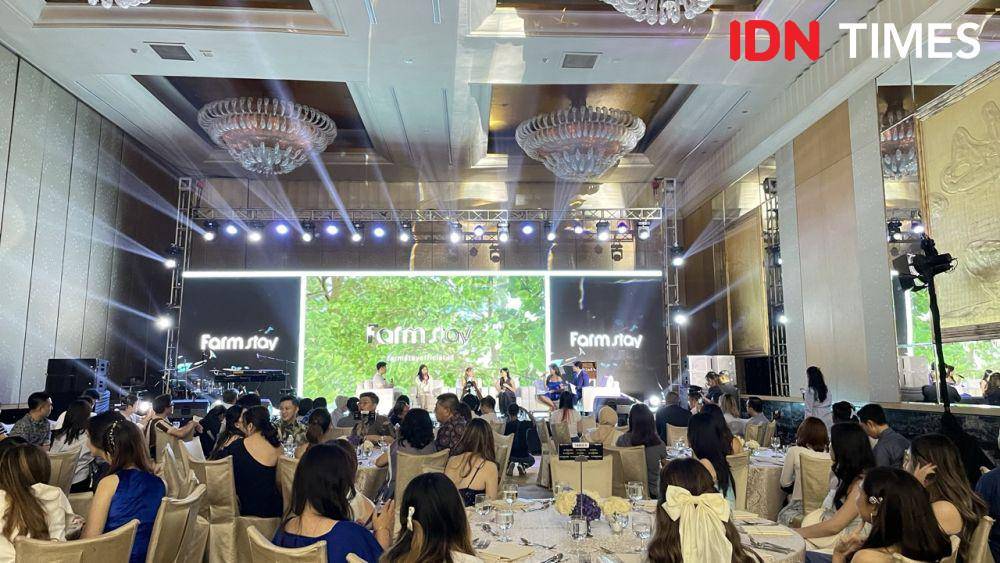 Grand Launching Farmstay yang berlangsung pada Kamis (25/3/24) di Hotel Mulia Senayan, Jakarta Pusat. (IDN Times/Dina Fadillah Salma)