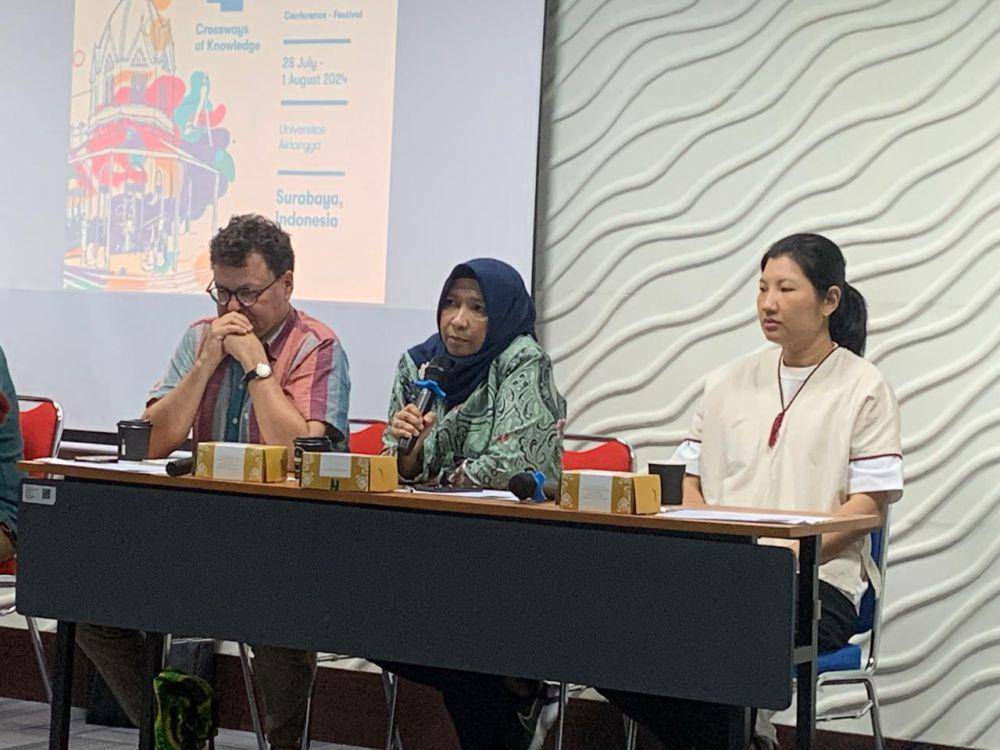 Konferensi pers pelaksanaan the 13th International Convention of Asia Scholars (ICAS) Sabtu (27/07/2024). (IDN Times/Myesha Fatina Rachman)