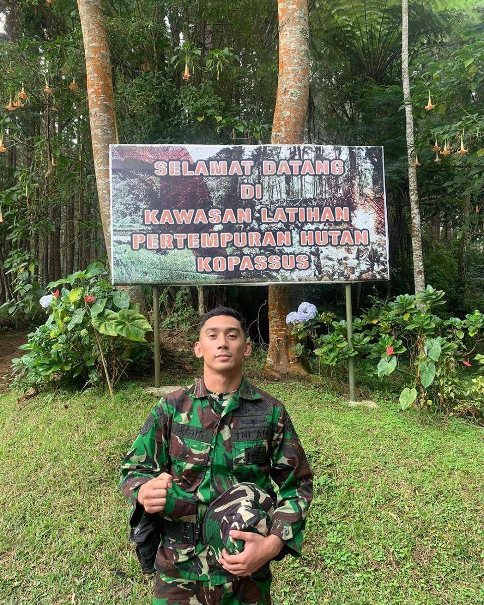 Daffa Wardhana latihan militer dengan Kopasssus (instagram.com/daffawardhana)