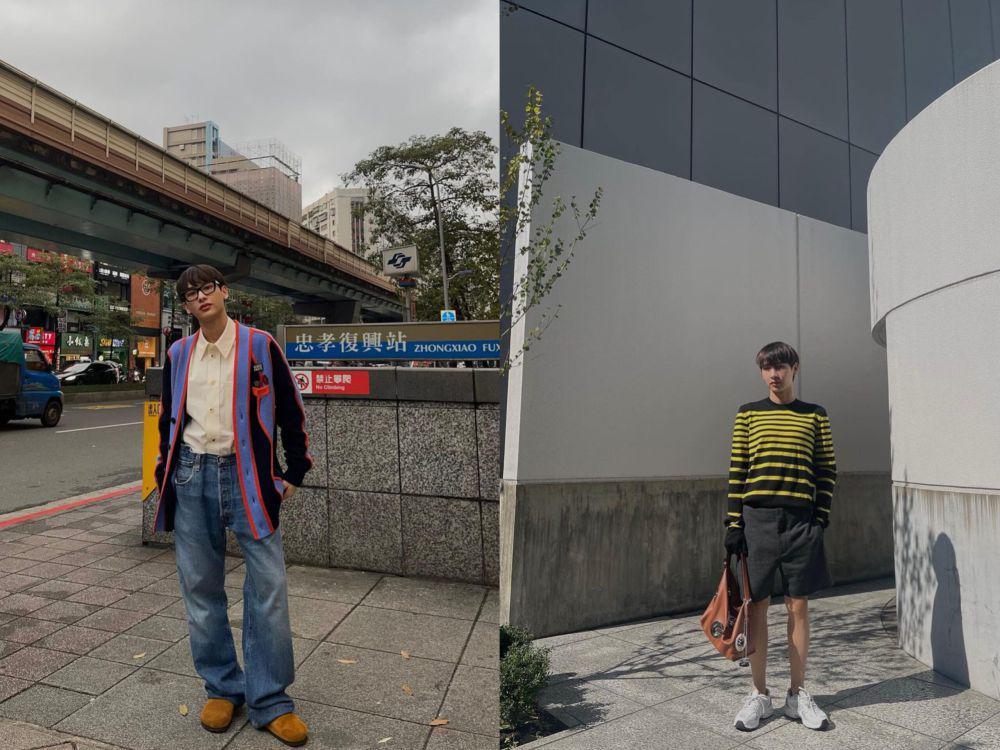9 Ide Striped Outfit ala Gun Atthaphan, Trendi dan Modis