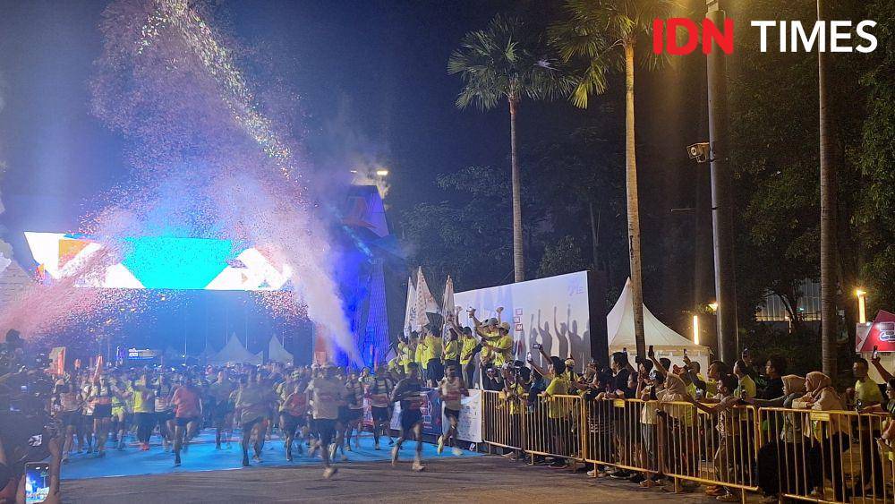 Peserta Digiland Run 2024 memulai start lari. (IDN Times/Ahmad Faisal)