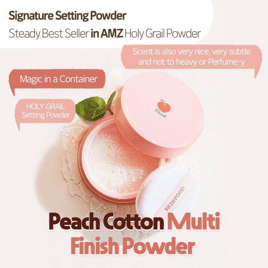 Skinfood Peach Cotton Multi Finish Powder (tokopedia.com/skinfoodofficialshop)